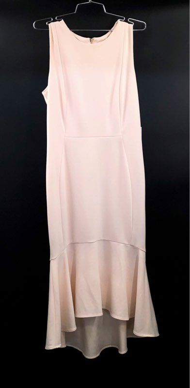 Calvin Klein Women's Pink Sleeveless Scuba High-Low Sheath Dress Sz 10 NWT
