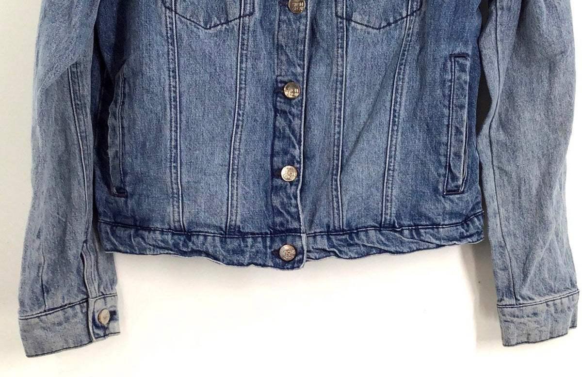 Stone Row Women&#39;s Blue Denim Trucker Jacket - Size L 14