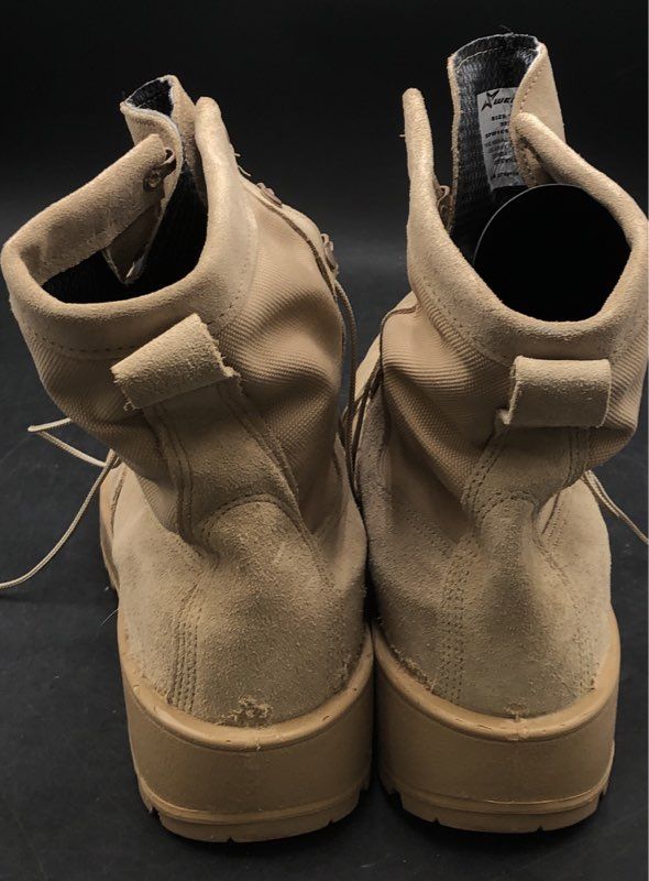 Wellco US Army Flight Combat Vehicle Crewman Tan Suede Boots Size 15.5 R
