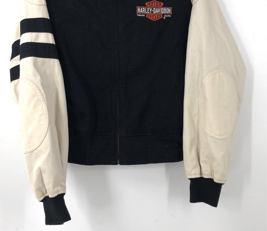 Harley-Davidson Women's Black White Jacket - Size L