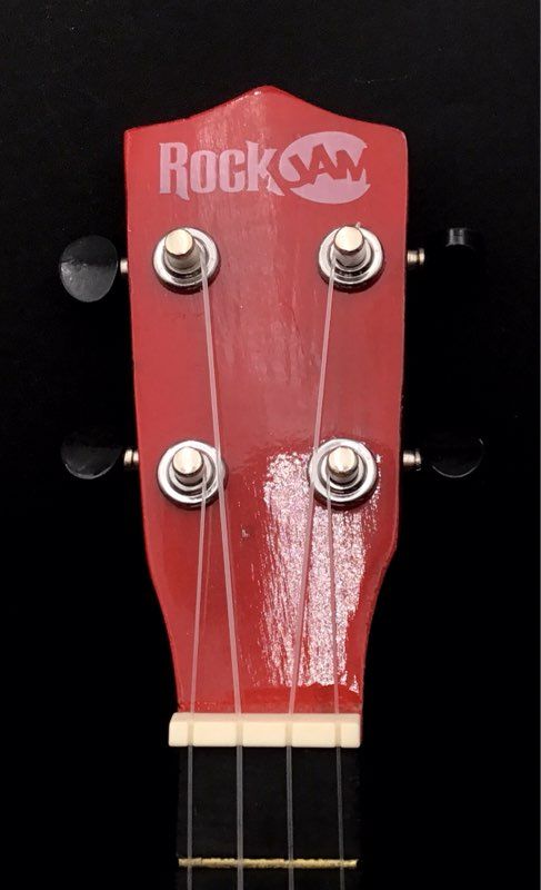 RockJam UK-222-A Beige Red Soprano Ukulele