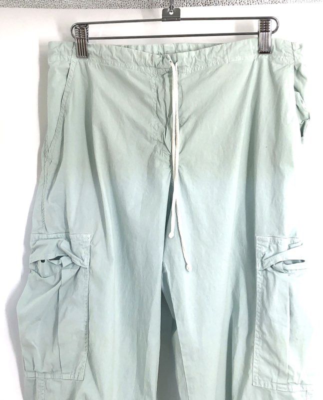 Johnny Was Women's Mint Green Drawstring Cargo Pants Sz S