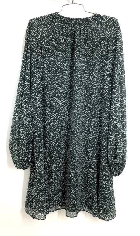 Joie Women's Arctic Animal Spot Balloon Sleeve Dress Green NWT Sz XXL
