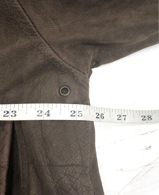 Vintage 90s G-III Men's Brown Leather Bomber Jacket Global Identity Map Sz XL