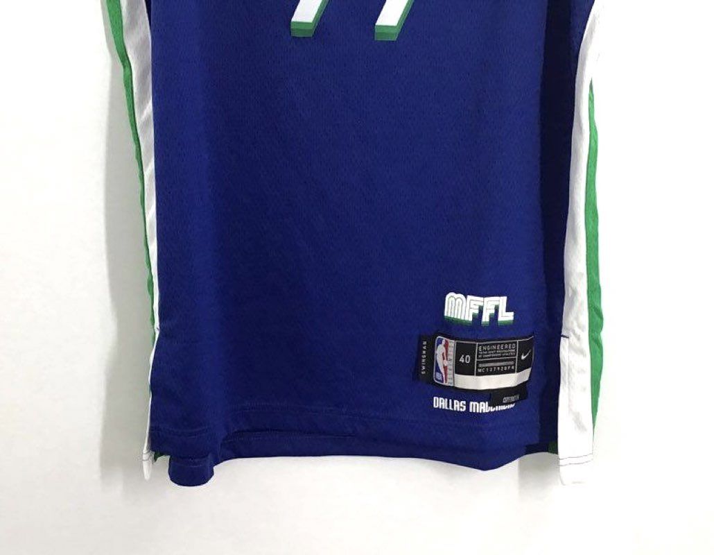 Nike Men's Luka Doncic Dallas Mavericks Swingman Jersey Blue Green Sz S NWT