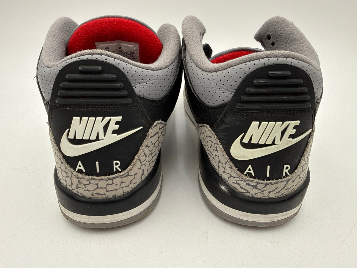 Nike Air Jordan 3 Retro Black Cement 2024 GS Sneakers Size 7Y COA