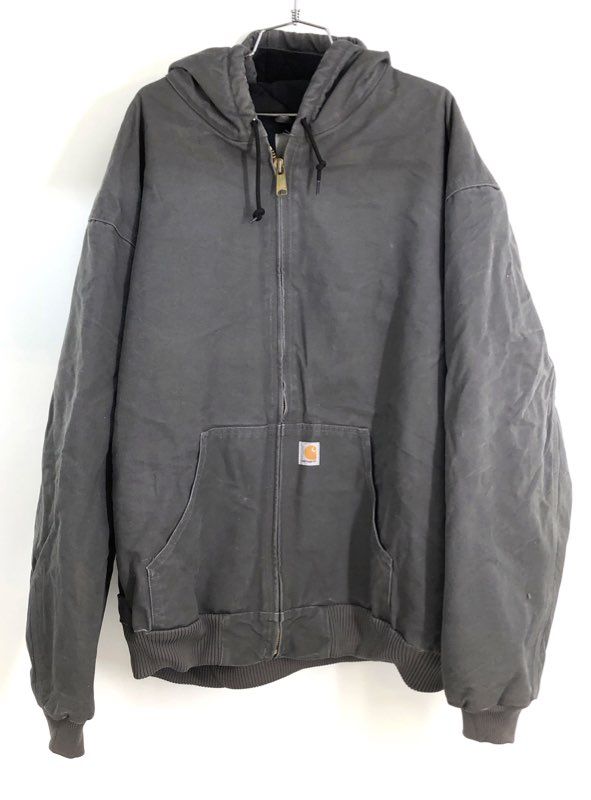 Carhartt Men's J140 Duck Active Jacket Gravel Gray Quilt Lined USA Made 4XL Tall