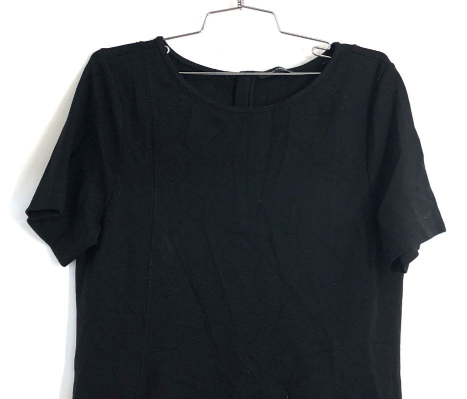 Marc O'Polo Women's Black Short Sleeve Viscose Blend Stretch Dress Sz 42