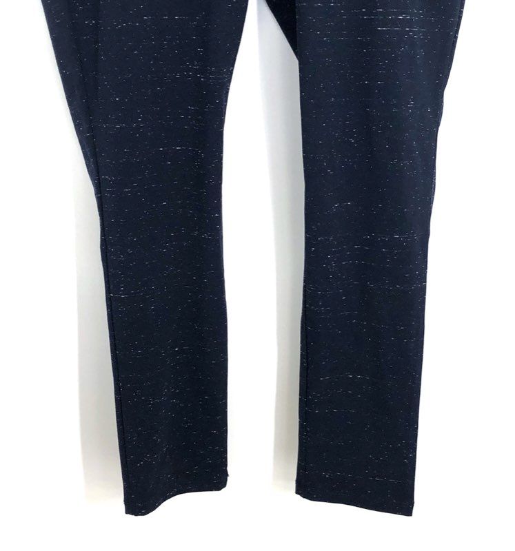 LOFT Women's Navy Blue Speckled Marled Knit Skinny Stretch Pants Sz 14 NWT