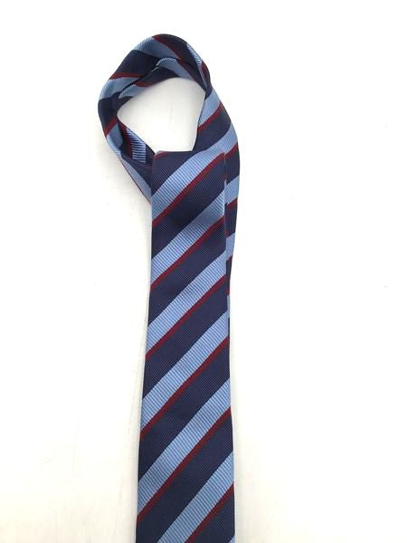 Gucci Men&#39;s Blue Red Pointed Tie With COA