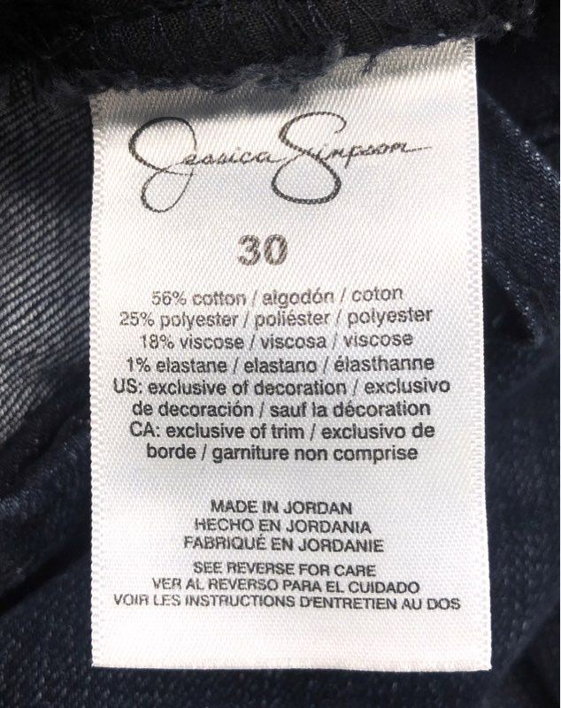 Jessica Simpson Women's Truly Yours Bootcut Jeans Dark Blue Denim NWT Sz 30