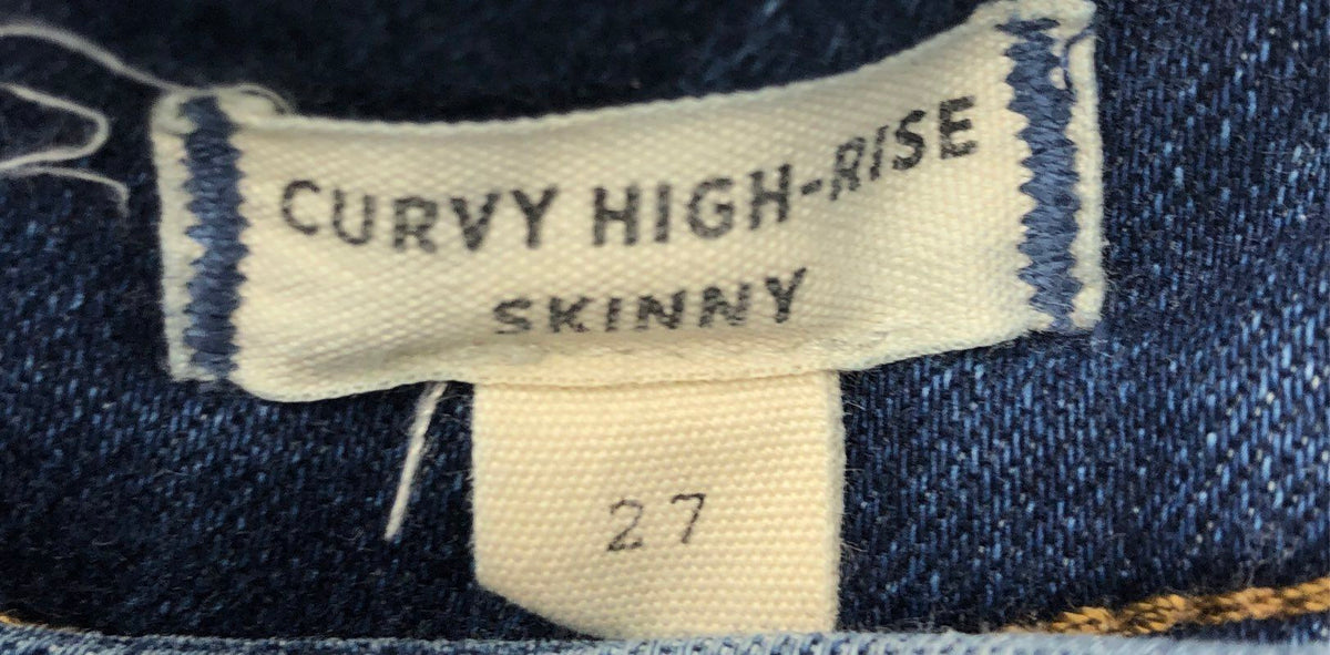 Madewell Women's Curvy High-Rise Skinny Jeans Blue Dark Wash Sz 27