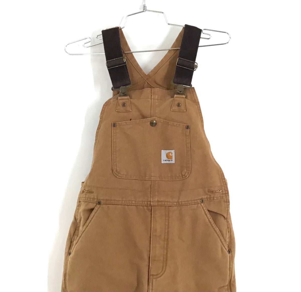 Carhartt Women&#39;s Tan Cotton Side Zip Overalls - Size 10