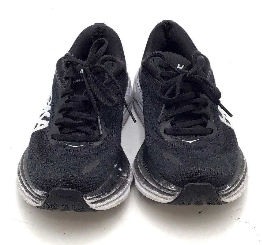 Hoka Bondi 8 Black White Women's Running Shoes Size 7B
