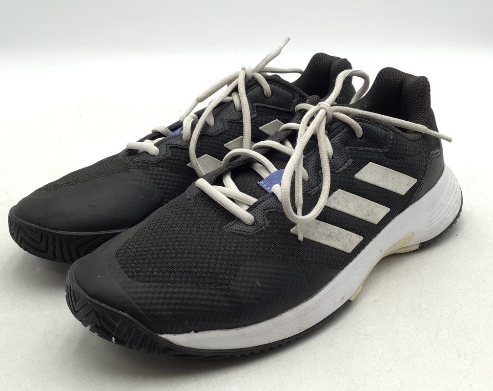 Adidas Men&#39;s Gamecourt 2.0 HQ8478 Black Athletic Shoes - Size 9.5