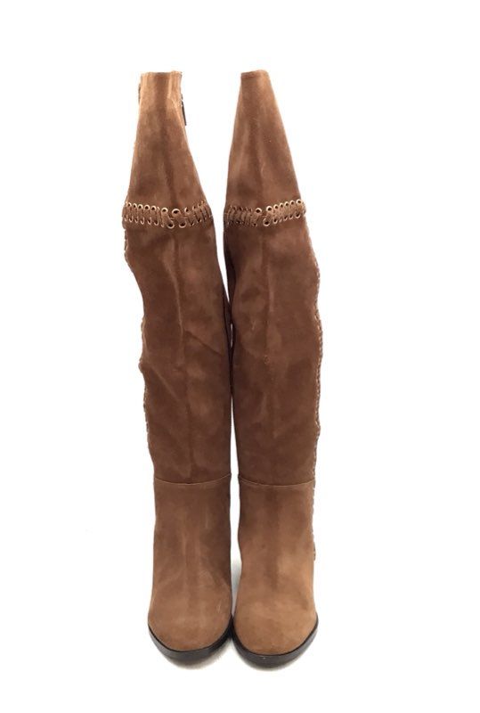 Michael Kors Women&#39;s Malin Brown Leather Tall Riding Boots - Size 8