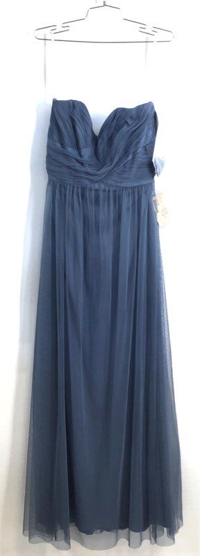 After Six Demetrios Women's Blue Lark Soft Tulle Strapless Gown Dress NWT Sz 14