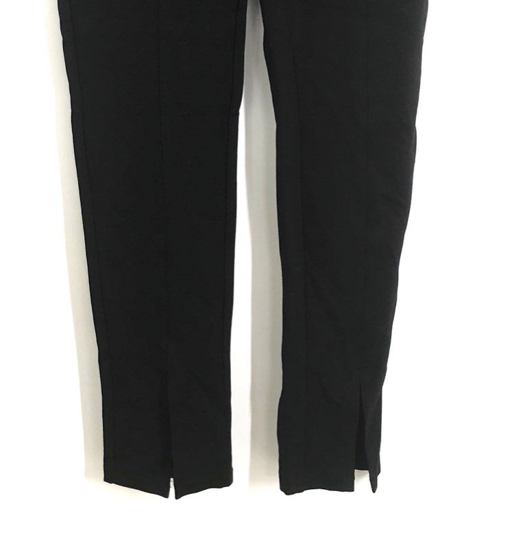 Mango Women's Black Seam Front Split Hem Leggings Trousers NWT Sz XS
