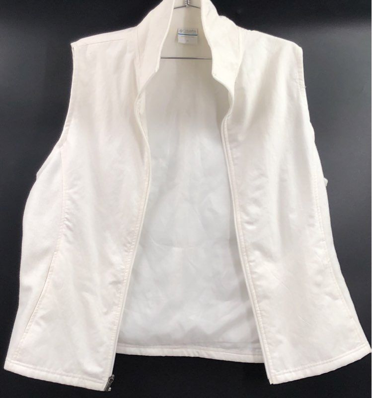 Columbia Women's Full Zip Fleece Lined Vest White Size XL