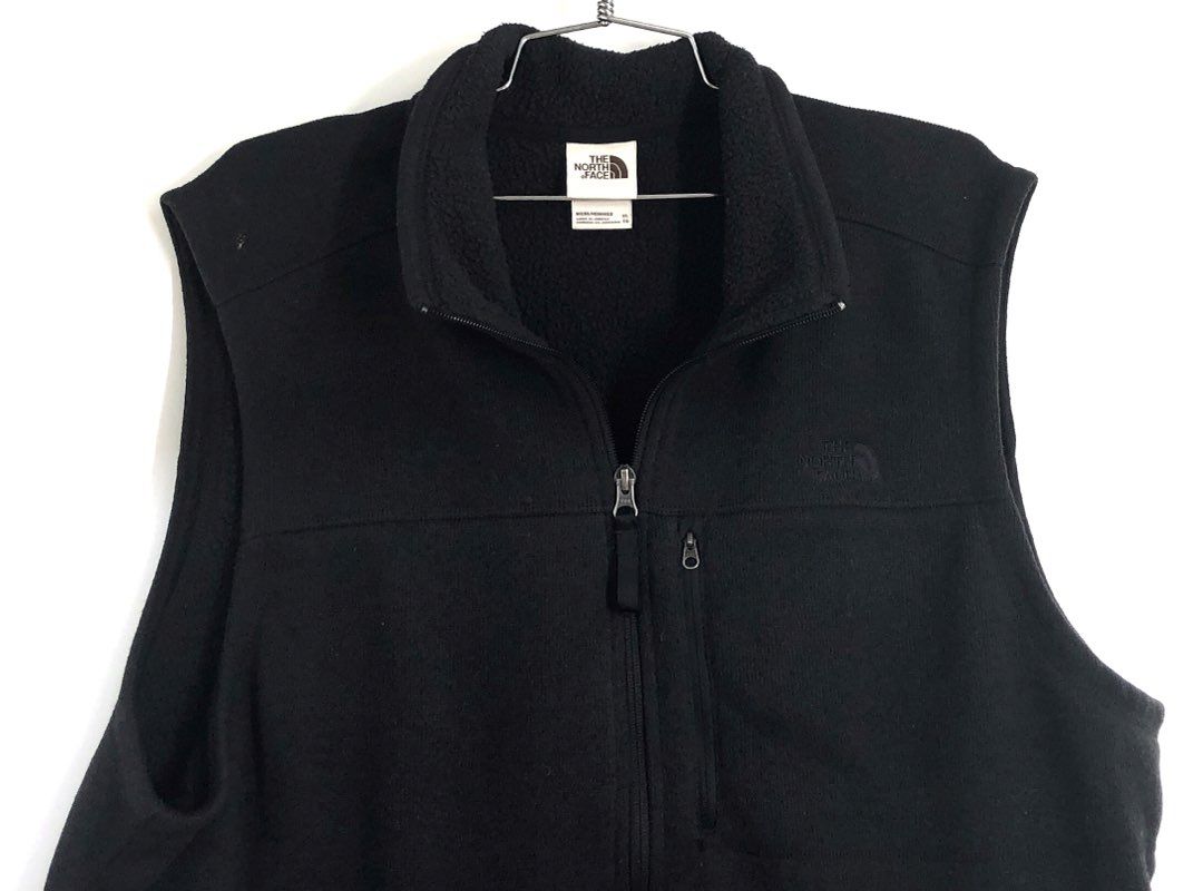 The North Face Men's Black Gordon Lyons Sweater Fleece Full Zip Vest Size XL