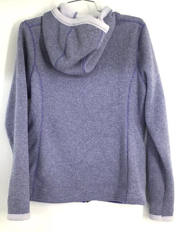 The North Face Women's Purple Heather Crescent Full Zip Hoodie Fleece Sz M