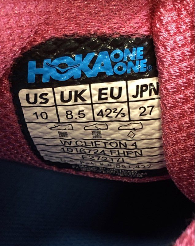 Hoka One One Women's Clifton 4 Pink Athletic Shoes - Size 10