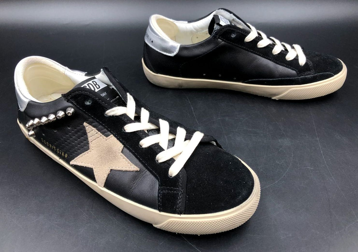 Golden Goose Super-Star Women's Black/Silver/Beige Sneakers - Size 39 (+COA)