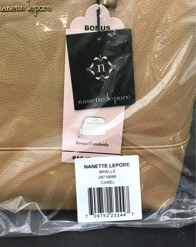 NWT Nanette Lepore Camel Tote Purse With Crossbody Bag