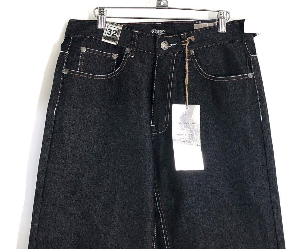 Vintage Y2K Chams Men's Dark Wash ADBP243A Wide Leg Jeans Sz 32 NWT Lot of 4