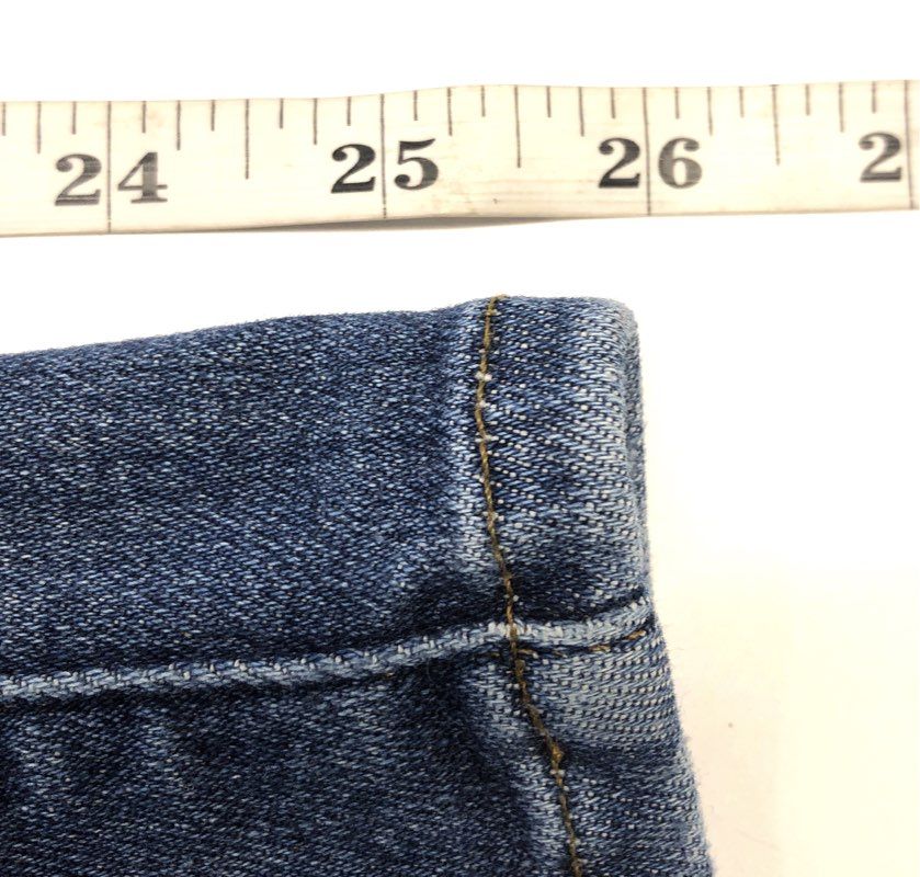FRAME Women's Le High Skinny Saxon Jeans Blue Distressed Ripped High Rise Sz 28