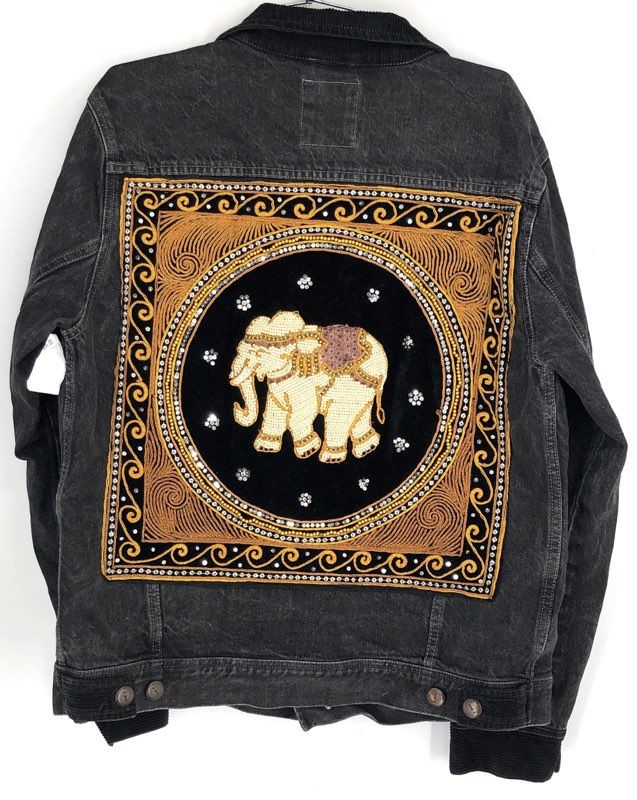 Authentic Denim Co. Men's Black Cotton Trucker Jacket - Size XL