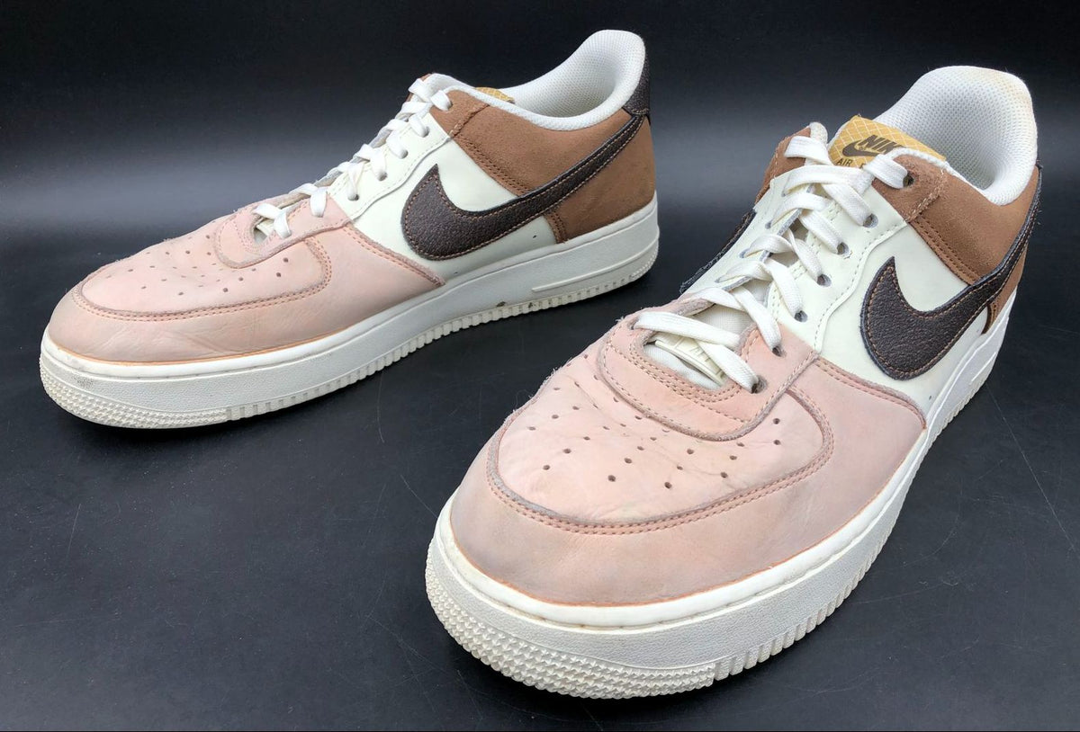 Nike Air Force 1 Low &#39;Neapolitan&#39; Men&#39;s White/Brown/Pink Sneakers - Sz 12 (+COA)