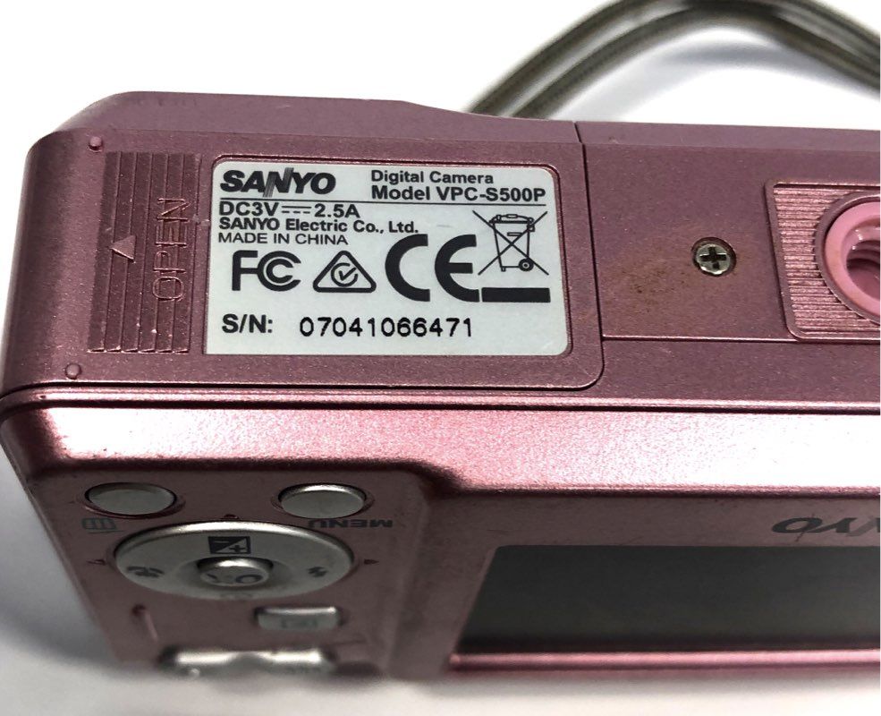 Sanyo VPC-S500P 5.0MP Digital Camera 3x Optical Zoom Pink