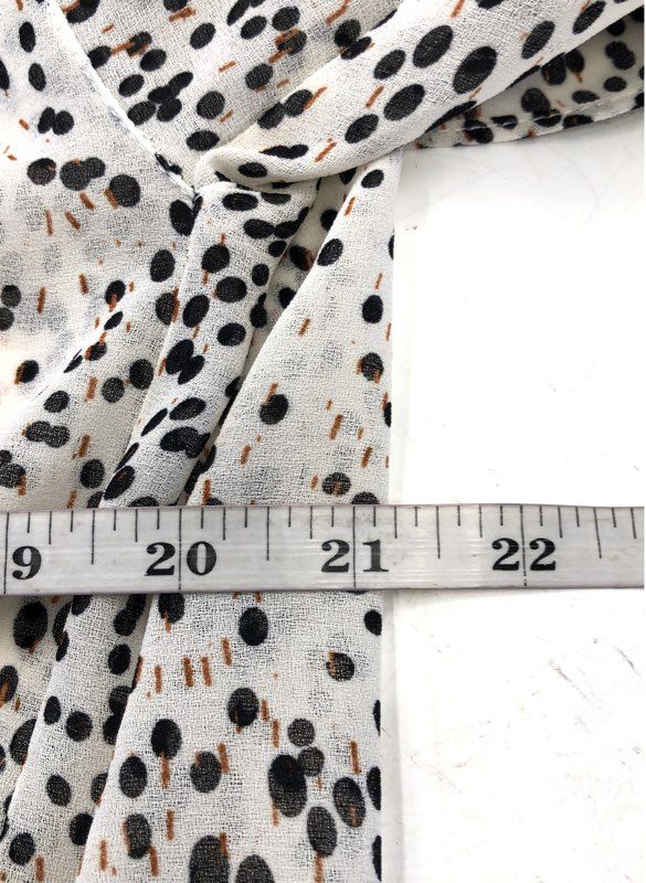 NWT Max Studio Women's White Polka Dot Blouse - Size L