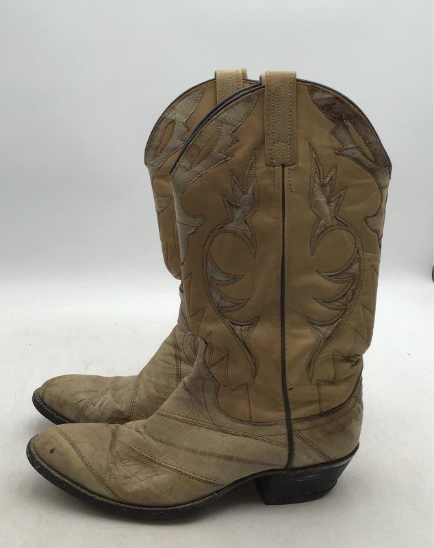 Dan Post Women&#39;s Beige Mid-Calf Cowgirl Western Boots - Size 8.5D