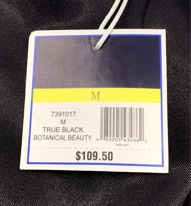 Kaari Blue Women's Botanical Beauty Cape Blazer Black Open Front Sz M NWT