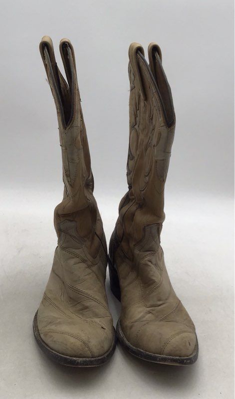 Dan Post Women&#39;s Beige Mid-Calf Cowgirl Western Boots - Size 8.5D