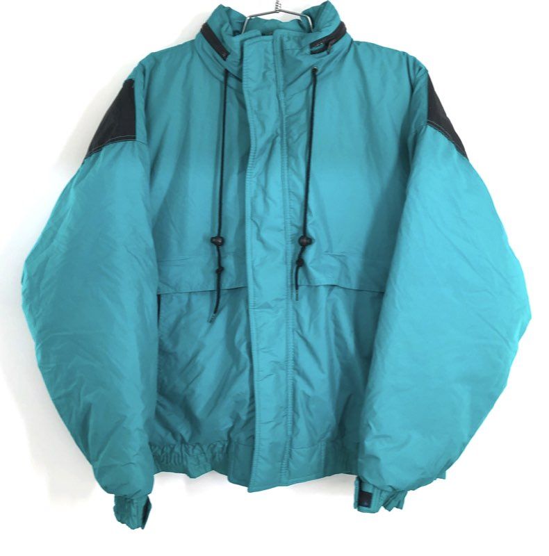 Vintage 90s Steep Slopes Men's Teal Black Insulated Heavy Puffy Ski Jacket Sz L