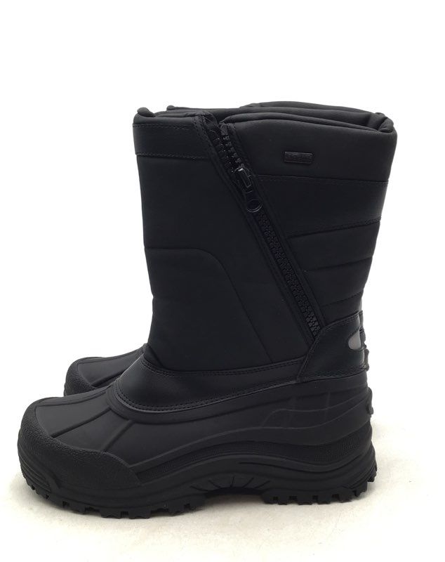 Thermolite Men&#39;s Black Round Toe Mid-Calf Snow Boots - Size 7