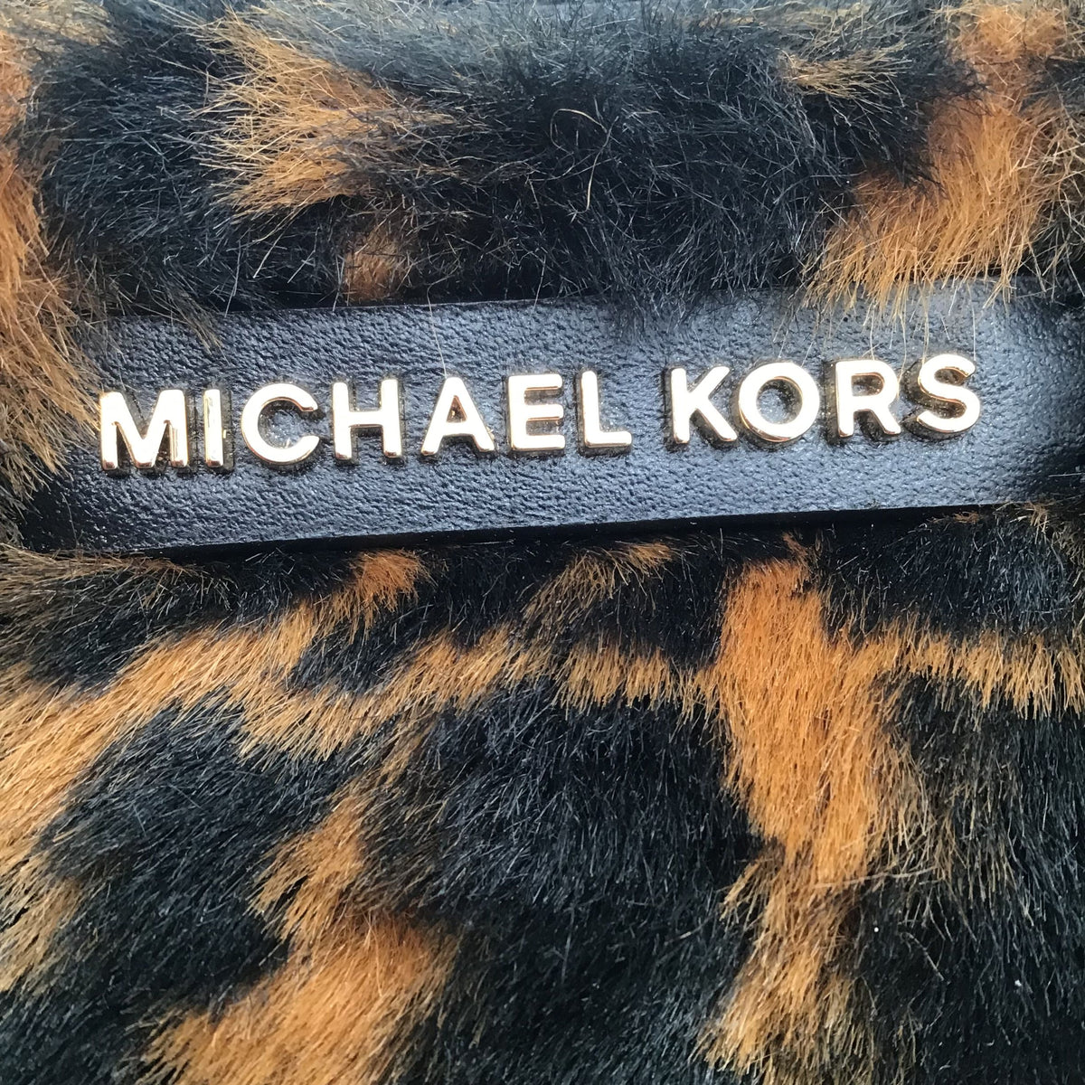 Michael Kors Brown &amp; Black Faux Fur Wristlet (+COA)