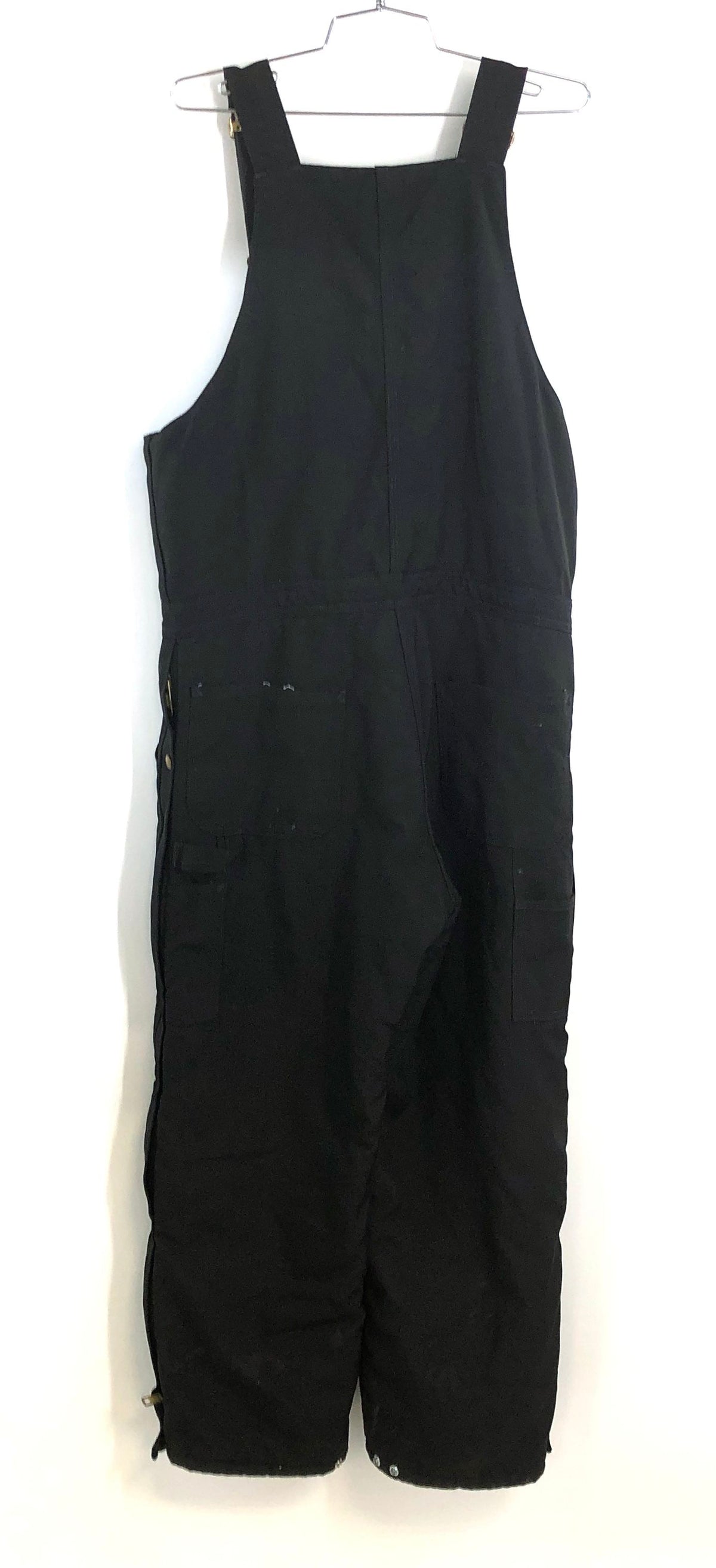 Carhartt Men's Black Arctic Quilt Lined Nylon Bib Overalls R22 Sz 32x30