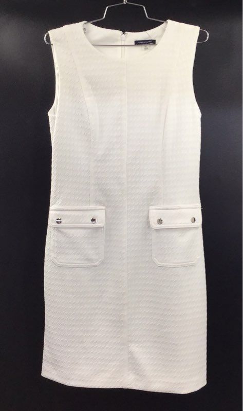 Tommy Hilfiger Women's White Textured Sleeveless Sheath Dress NWT Sz 8
