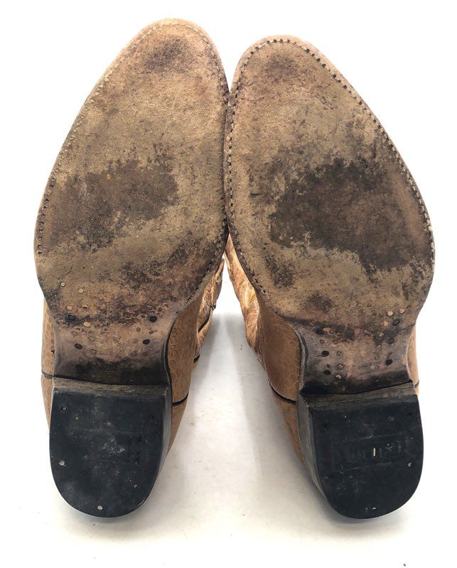 Ferrini Men's Tan Textured Leather Western Cowboy Boots Size 11 D