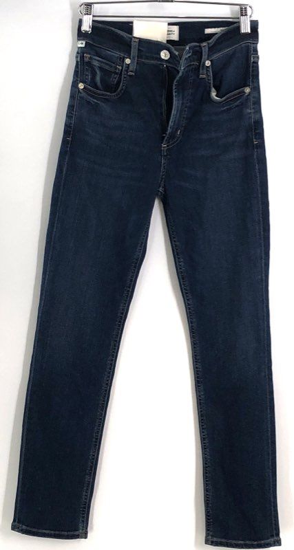 Citizens of Humanity Women's Isola High Rise Straight Dark Blue Jeans Sz 24