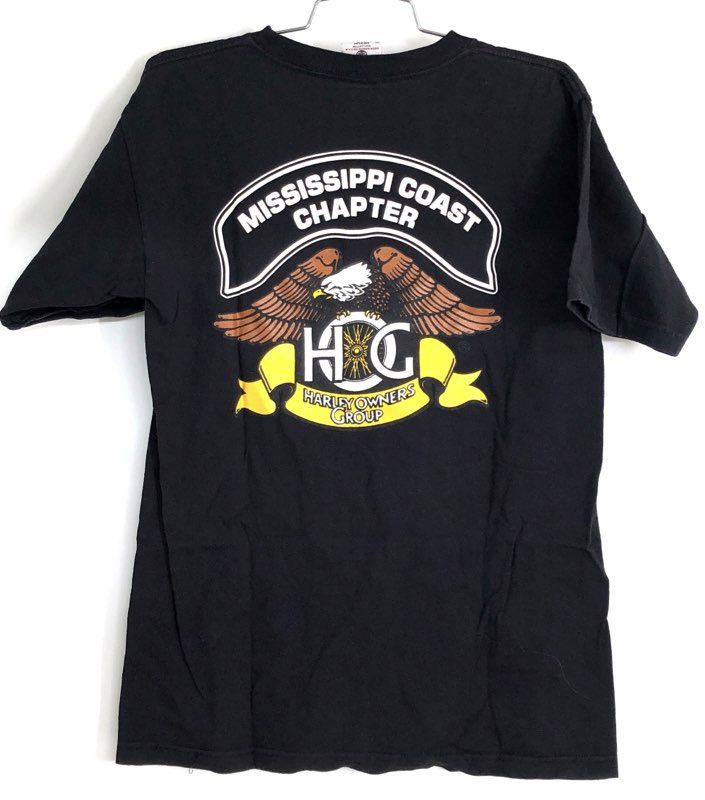 Vintage 90s Harley-Davidson HOG Mississippi Coast Single Stitch T-Shirt Sz M