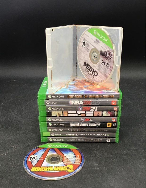 GTA V Sekiro 12 Xbox One Game Lot Call of Duty Assassin's Creed NBA 2K22