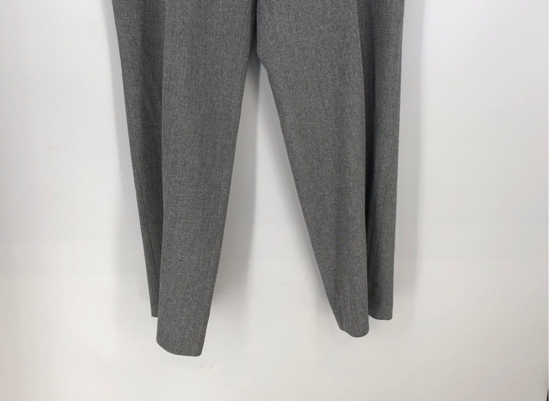 NWT Kasper Women&#39;s Gray Black Flat Front Straight Leg Dress Pants - Size 18