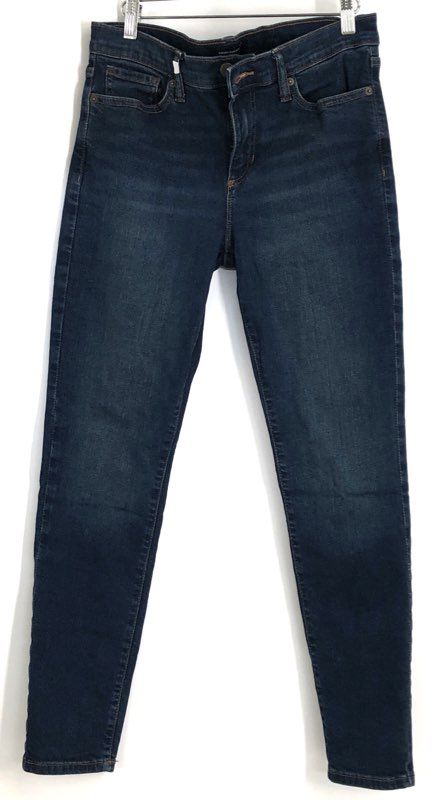 Banana Republic Women's Dark Wash Blue Skinny Fit Stretch Denim Jeans Sz 28/6