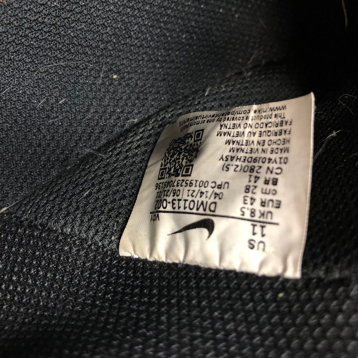 Nike Women's Court Vision Alta Black White Platform Low Top Sneakers Size 8