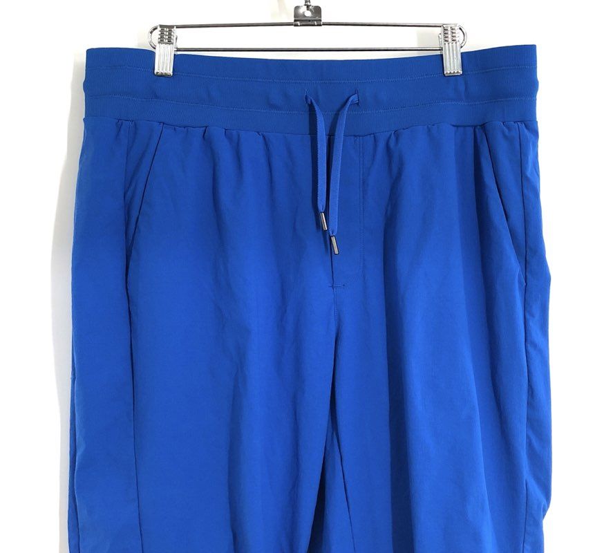CRZ YOGA Women's Casual Jogger Pants Sparkle Blue Ripstop Athletic Sz XL NWT